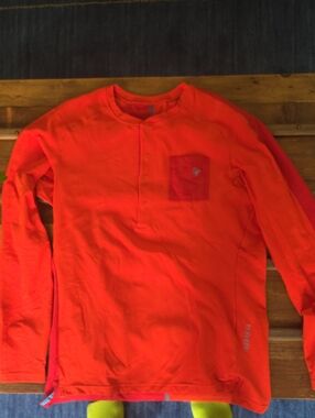 Norrona Men's Long-Sleeve Henley Shirt - Bright Orange